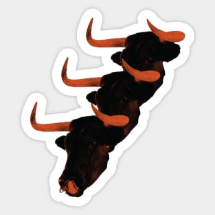 Red Triple Taurus Sticker